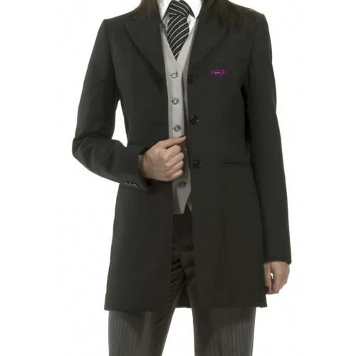 Dark Grey Customized Receptionist Uniform Coat